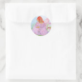 Rond Sticker Bunny Fairy Spring Pâques (Sac)