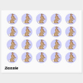 Rond Sticker Bunny mignon (Feuille)