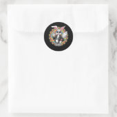 Rond Sticker Bunny Peace & Love (Sac)