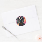 Rond Sticker "Butterfly Sunset" (Enveloppe)
