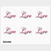Rond Sticker cadeau Amour Baseball (Feuille)