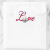 Rond Sticker cadeau Amour Baseball (Sac)