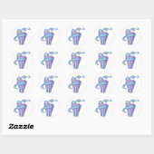 Rond Sticker cadeau Critter Cedric (Feuille)