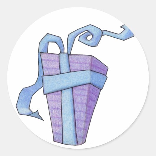Rond Sticker cadeau Critter Cedric (Devant)