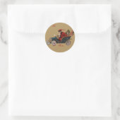 Rond sticker cadeau de Noël vintage (Sac)