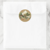 Rond sticker cadeau de Noël vintage (Sac)