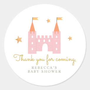 Rond sticker cadeau Fairytale Princess Dragon