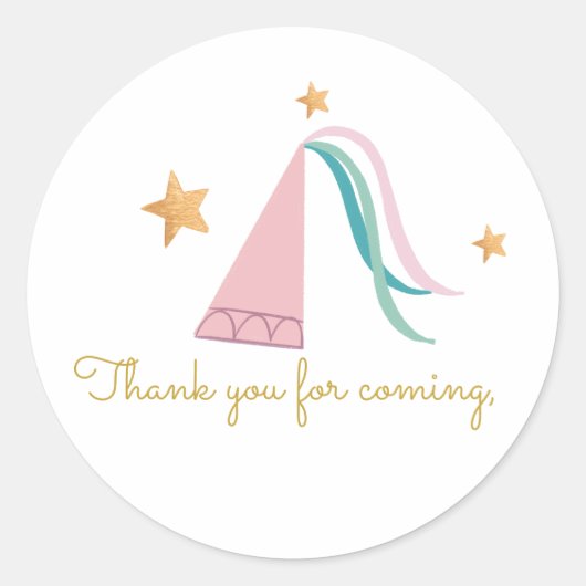 Rond sticker cadeau Fairytale Princess Dragon (Devant)