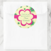 Rond Sticker cadeau floral courbé (Sac)