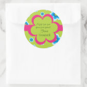 Rond Sticker cadeau floral courbé (Sac)