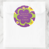 Rond Sticker cadeau floral courbé (Sac)