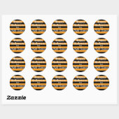 Rond Sticker cadeau Halloween (Feuille)