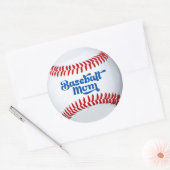 Rond Sticker cadeau maman baseball (Enveloppe)