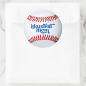 Rond Sticker cadeau maman baseball (Sac)