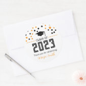 Rond Sticker cadeau moderne Jaune Graduation (Enveloppe)