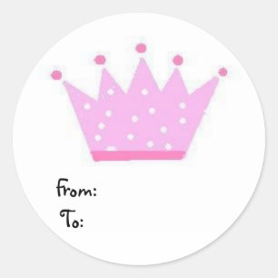 Rond sticker cadeau Princess