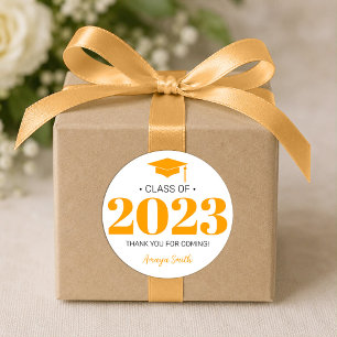 Rond Sticker cadeau simple moderne 20__ graduation