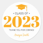 Rond Sticker cadeau simple moderne 20__ graduation (Devant)