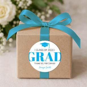 Rond Sticker cadeau simple moderne GRAD Graduation