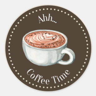 Rond Sticker café Brown foncé