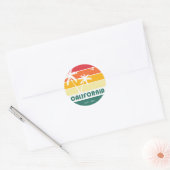 Rond Sticker California Beach (Enveloppe)