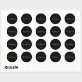 Rond Sticker californien (Feuille)
