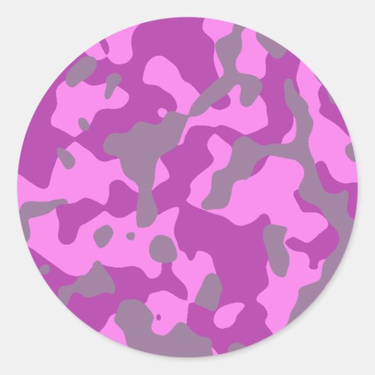 Rond Sticker Camo Rose (Devant)