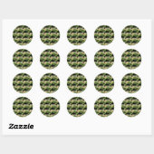 Rond Sticker Camouflage numérique (Feuille)