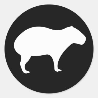 Rond Sticker Capybara