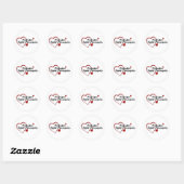 Rond Sticker cardiaque de la péninsule supérieure du Mi (Feuille)