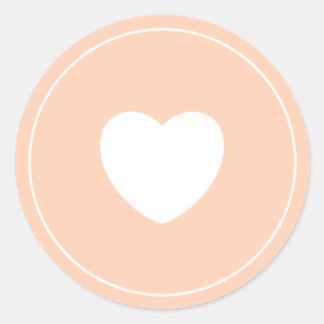Rond Sticker cardiaque minimaliste | Poche