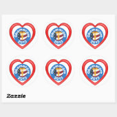Rond Sticker cardiaque Obamacare (Feuille)