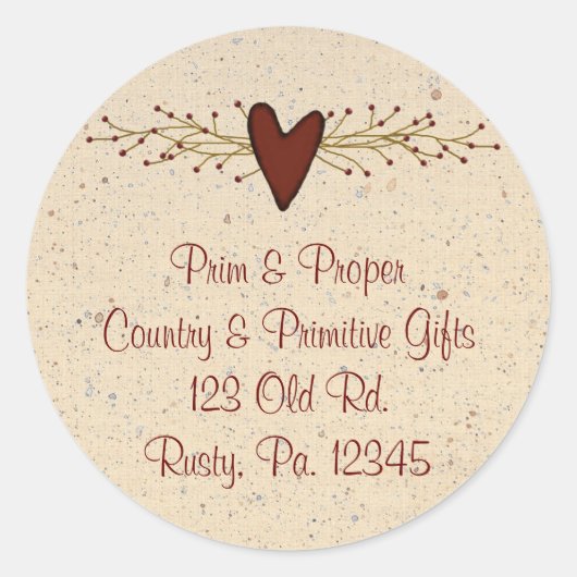 Rond Sticker cardiaque primitif (Devant)