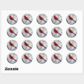 Rond Sticker cardinal (Feuille)