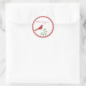 Rond Sticker cardinal - Merci (Sac)