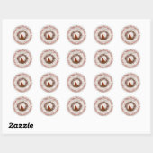 Rond Sticker Cardinal Wreath (Feuille)