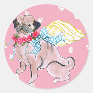 Rond Sticker Carlin Rosebud Angels de Gulliver