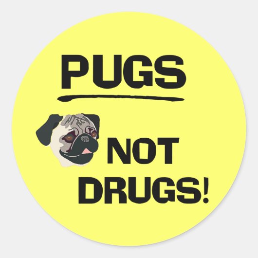 Rond Sticker carlins et non drogues (Devant)