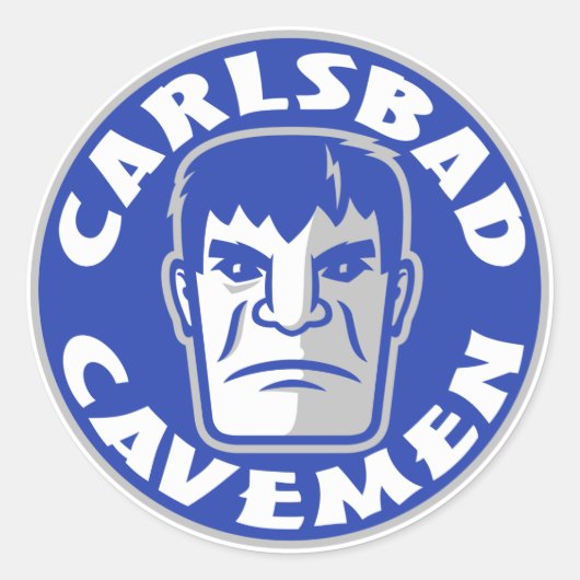 Rond Sticker Carlsbad Cavemen (Devant)