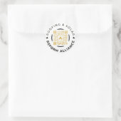 Rond Sticker Carré de code QR avant vente (Sac)