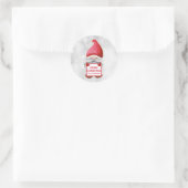 Rond Sticker Carré Gnome Aquarelle (Sac)