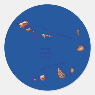 Rond Sticker Carte Cap-Vert