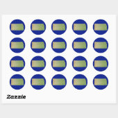 Rond Sticker Carte Kansas (Feuille)