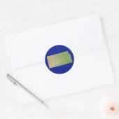 Rond Sticker Carte Kansas (Enveloppe)