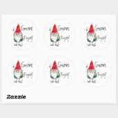 Rond Sticker Cartoon Gnome Thome (Feuille)