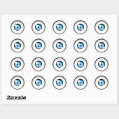 Rond Sticker Cartoony Eye 03 (Feuille)