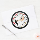 Rond Sticker Casquette blanc Ninja (Enveloppe)