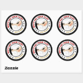 Rond Sticker Casquette blanc Ninja (Feuille)