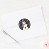 Rond Sticker Casquette bleu (Enveloppe)