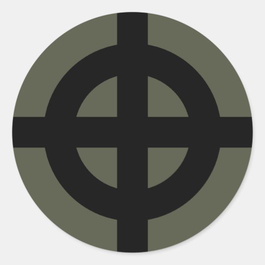 Rond Sticker Casquette d'étendue, Croix celtique, Style (Devant)